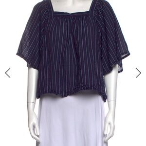 Navy Striped Women's Top 🐝🐝